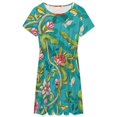 thumbnail image 3 of Morning Song - Turquoise Sundress Short Sleeve Dress Summer Women Clothes Dress for Women Dresses, 3 of 7