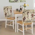 thumbnail image 5 of Bird Houses Dining Chair Back Cover Only, Vintage Sparrows Home Sweet Branch Star Set of 8 Chair Back Covers, Removable Washable for Dining Room, Banquet & Holiday Decoration, 5 of 9