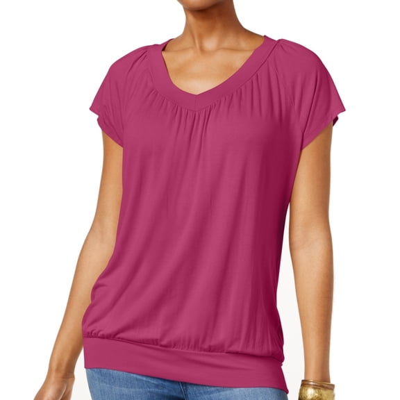 JM Collection Blouson T-Shirt Steel Rose L