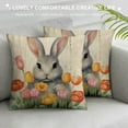 thumbnail image 3 of Heduofu Easter Throw Pillow Covers Spring Easter Pillow Covers Easter Bunny Eggs Hunt Truck Cushion Covers Pillow Cases for Home Outdoor Sofa Couch Decoration White, 3 of 5