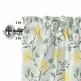 thumbnail image 4 of Yellow Spring Floral Rod Pocket Curtain Valance, Flowers Leaves Pastoral Botanical Farmhouse Window Valance for Living Room, Bedroom, Kitchen 54"W x 18"L, 4 of 9