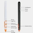 thumbnail image 4 of Wireless Mouse Pen, Ergonomic Pen Mouse with 800 1200 1600 DPI Adjustable, PPT Flip Function, 10M Range, Compatible with  Mac OS Laptops Desktops Tablets Smartphones, 4 of 7