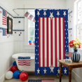 thumbnail image 3 of USA Flag Shower Curtain, 72" x 72", 4th of July Stars Blue White Red Stripe Retro Waterproof Bathroom Curtain Washable Shower Curtain Set with 12 Hooks, 3 of 9