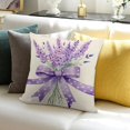 thumbnail image 3 of Creowell Flower Bow Polka Dots Pillow Covers Decoration Square Cushion Cover for Home Sofa Couch 20x20in, 3 of 5