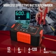 thumbnail image 2 of Cargador de batería de automóvil, cargador de batería inteligente de 12 V y 6 A, desulfatador para mantenimiento de baterías de automóviles, 2 of 4