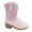 Light Pink, variant on Toddler, Little & Big Girls Glitter Western Cowboy Boots