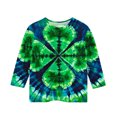 thumbnail image 5 of Posijego T-Shirt Filles Garçons Fête de la Saint-Patrick Manches 3/4 Col Rond Graphique Tee Ample Décontracté, 5 of 5