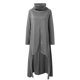 thumbnail image 2 of Gibobby Vestidos de sueter Vestido suelto irregular de color sólido para mujer, sudadera, de cuello , vestido de graduación para mujer(Gris,XL), 2 of 5