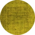 thumbnail image 1 of Ahgly Company Machine Washable Indoor Round Persian Yellow Bohemian Area Rugs, 7' Round, 1 of 4