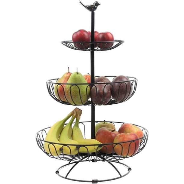 Platones Fruteros Cestas Metalicos Redondos 3 Niveles Levamdar WL-00641-1