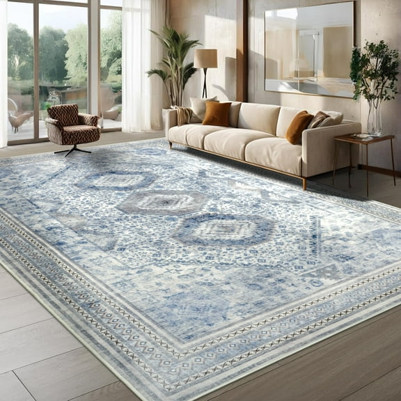 Ultrug Vintage Rugs Soft Accent Area Rug Boho Carpet for Bedroom Living Room Home Decor,5'x8',Purple