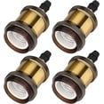 thumbnail image 1 of E27 Vintage Bronze Light Bulb Socket, Retro Edison Lamp Holder, Solid Ceramic Adapter, 4 Pieces, 1 of 5