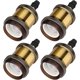 thumbnail image 1 of Zócalo de bombilla de luz de bronce vintage E27, portalámparas retro Edison, 4 piezas 9 * 5 cm TUNC Sencillez, 1 of 5