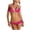 Hot Pink, variant on Women's Bikini Swimsuit Set Solid Color Drawstring Strap Push Up High Cut Two Piece Beachwear for Vacation Pool Party, Black M