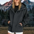 thumbnail image 2 of ManxiVoo Women's Waterproof and Windproof Outdoor Jacket Lightweight Hooded Raincoat for All Weather Protection S Size Black, 2 of 9