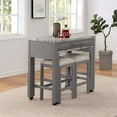 thumbnail image 6 of Furniture of America Ficus Rustic Wood Nested Counter Dining Table in Gray, 6 of 9