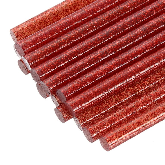 16 Pack Mini Hot Glue Sticks, 0.28" Dia x 3.94" Long EVA Glue Gun Sticks, Flash Red