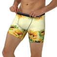 thumbnail image 3 of Rateoe Sunflowers On A Yellow Background Print Men’s Underwear Boxer Briefs Soft Comfortable Underwear Boxer Briefs, Long Leg Briefs,Anti-chafing Boxer Briefs, 3 of 7