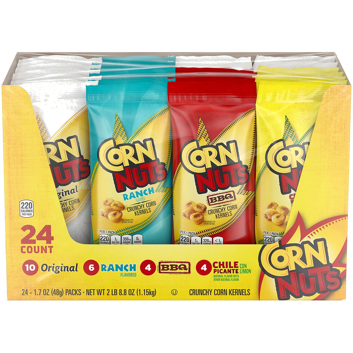 Corn Nuts Crunchy Corn Kernels Variety Pack (1.7 oz. Pouches, 24 ct