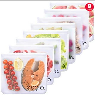 Yubatuo Safe Reusable Silicone Storage Ziplock Bags, Leakproof Reusable Gallon Freezer Bags, BPA Free Food Storage Bags for Marinate Food, Fruits