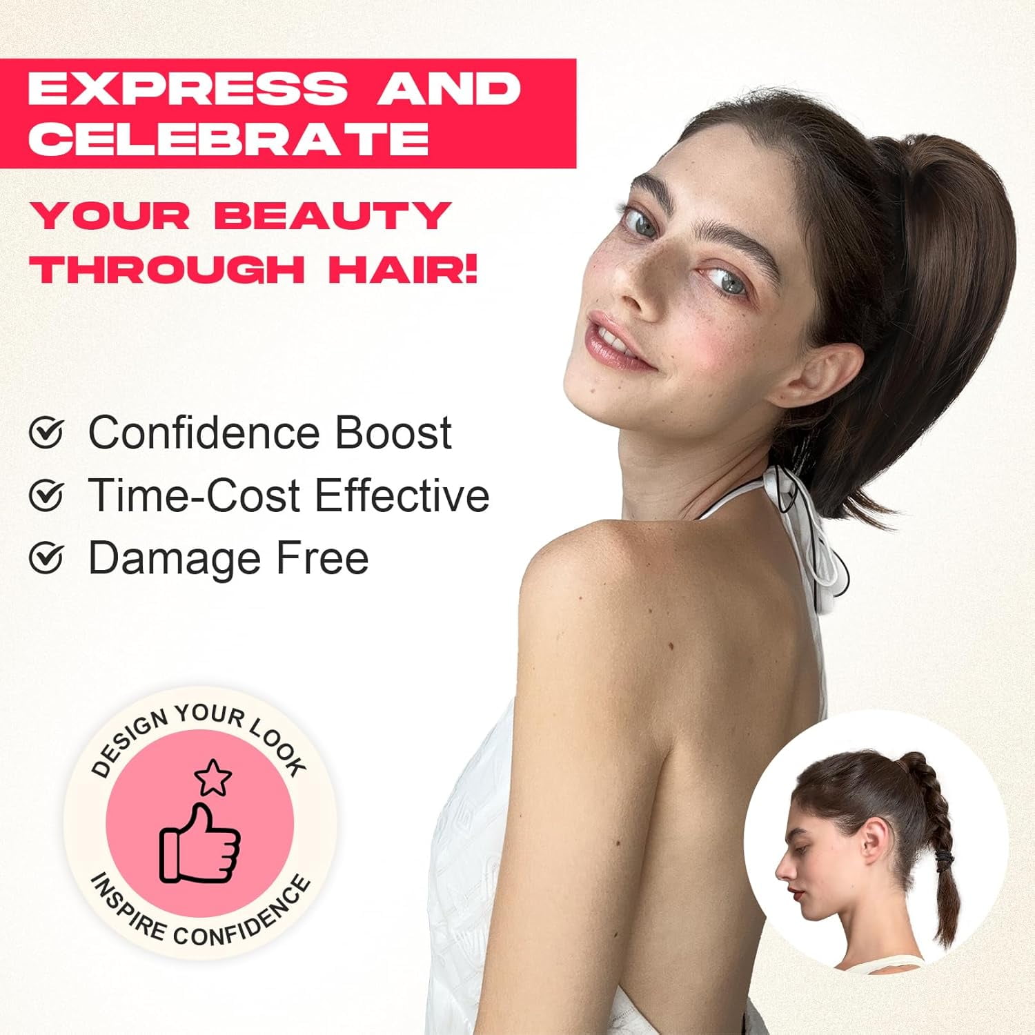 Ponytail Extension, 10" Short Claw Clip in Ponytail Hair Extensions Messy Bun Hair Piece Natural Soft Synthetic Straight Pony Tail Hair Pieces for Women