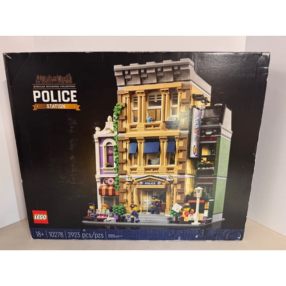 LEGO Icons Police Station 10278 Large Construction Set, Collectible Model Kits for Adults to Build, Modular Buildings Collection