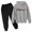 Grey, variant on Toddler Boy Casual Clothing Set Autumn and Winter Letter Printed Long Sleeve Hoodie Sweatshirt and Pants Cute Sets Size 3-4T ,Black