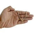 thumbnail image 2 of 10k Yellow Gold Diamond Cut Hollow Pave Cuban Chain 7mm Necklace 30 Inch, 2 of 5