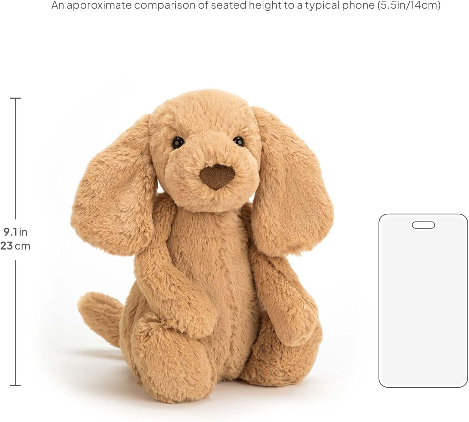 Jellycat Bashful Toffee Puppy Stuffed Animal, Medium 12 inches - Dogs and Puppies Plush Toy - Classic Children's Gift