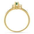 thumbnail image 2 of Pompeii 1/3Ct TW Marquise Emerald & Diamond Ring 10k Gold Lab Grown (GH,VS), 2 of 5