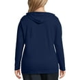 thumbnail image 5 of Just My Size Womens Slub-Cotton Full-Zip Hoodie, 3X, Navy, 5 of 5