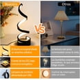 thumbnail image 3 of Lámpara de Mesa, Lámpara USB con Diseño Espiral Moderno 3 Colores de Luz Ajustable y Brillo Regulable Iluminación Suave para Dormitorio Oficina Salón y Estantería, 3 of 7