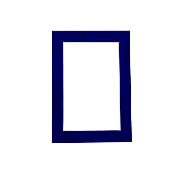 Royal Blue Suede Acid Free 20x24 Picture Frame Mats with White Core Bevel Cut for 16x20 Pictures -