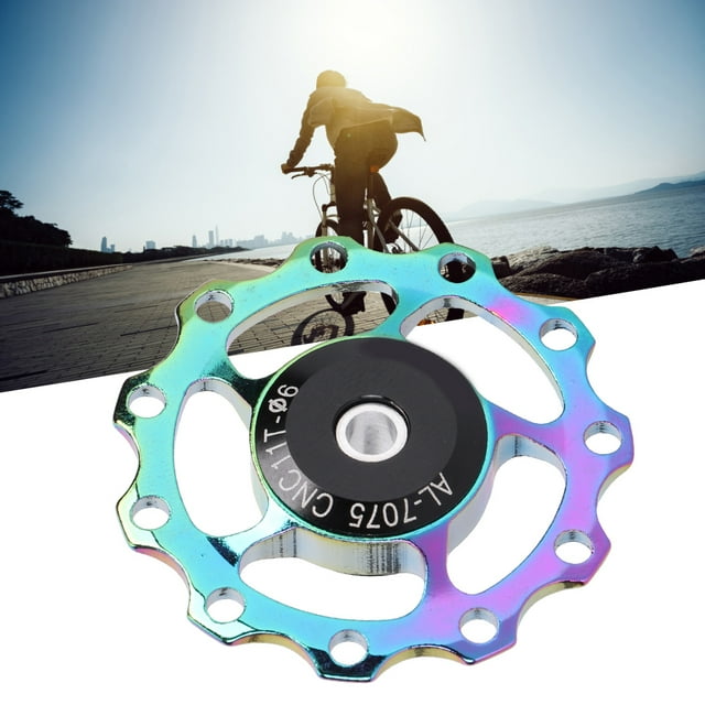 Rear Derailleur Pulley, Sturdy And Durable Mountain Bicycle Rear Derailleur Pulley Bicycle Rear Derailleur Pulley, For Riding Bicycle Cycling Cycling Accessory Colorful-11T