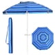 thumbnail image 1 of Costway Sombrilla de playa 2,2 m con bolsa de transporte, sombrilla con protección solar UPF50+, parasol inclinado de exterior, sombrilla con ancla para arena, sombrilla portátil, 1 of 4