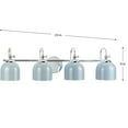 thumbnail image 7 of Dalton Collection Four-Light Farmhouse Polished Chrome Metal Shade Bath Vanity Light, 7 of 7