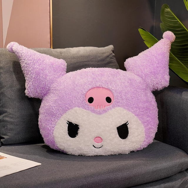 Sanrio Kuromi-almohada de felpa Kawaii, cojín de gran tamaño, bonita muñeca de dibujos animados, sofá, Día de San Valentín, novia, regalo de cumpleaños