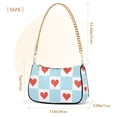 thumbnail image 3 of FORMRS Womens Shoulder Bag with Chain Strap Clutch Purse Cute Tote Handbag, Light Blue Checkered Heart, 3 of 7