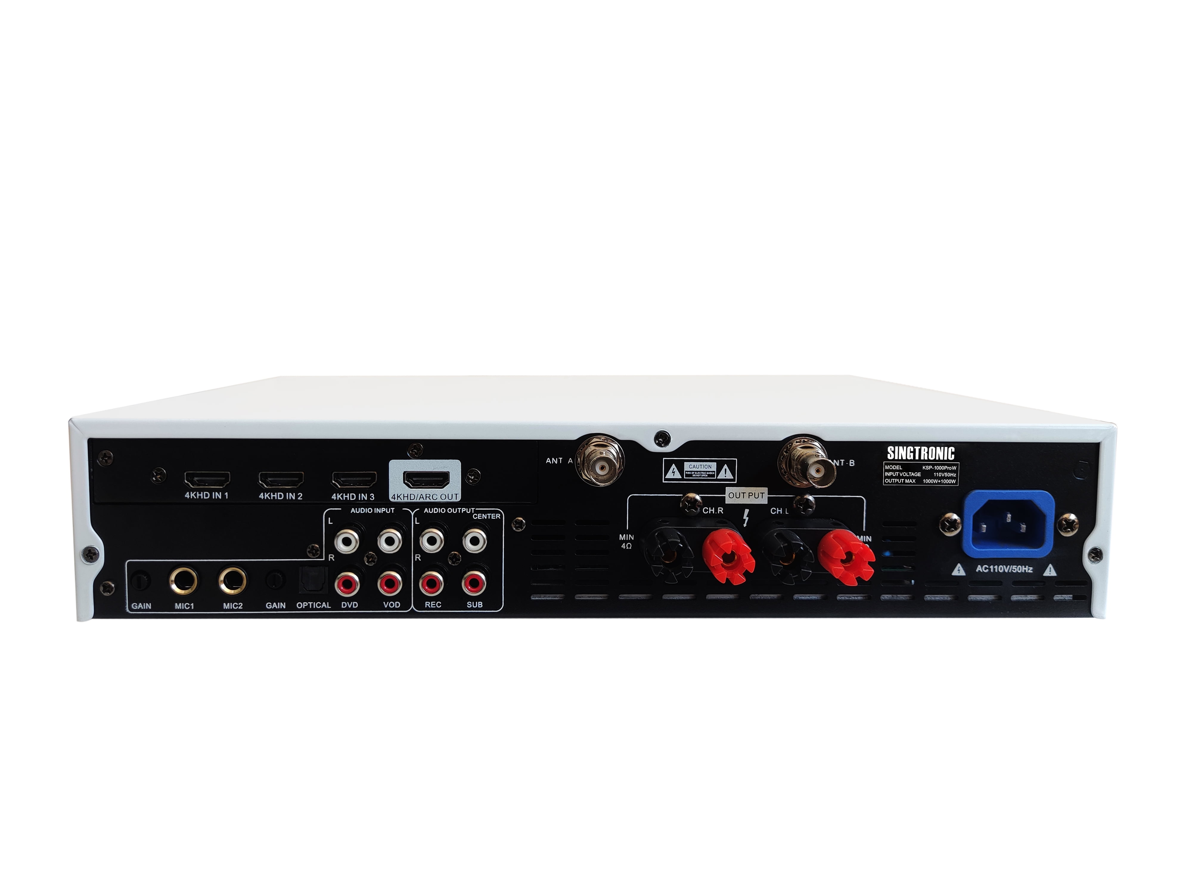 Singtronic Professional 2500W Complete Karaoke Machine System Package with Free Unlimited YouTube Songs, Built-in USB, Optical / Coax & Bluetooth Function