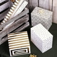 thumbnail image 4 of HOMERAL Birthday Wrapping Paper Roll - Mini Roll - 17 inch x 120 inch Per roll - White & Gold Foil Design (42.3 sq.ft.ttl), 4 of 8