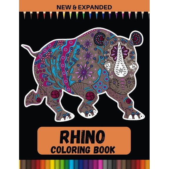 Rhino Coloring Book (New & Expanded): Stress relief Coloring Book For Kids, Boys and Girls (Paperback)