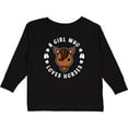thumbnail image 3 of Inktastic A Girl Who Loves Horses Boys or Girls Long Sleeve Toddler T-Shirt, 3 of 5