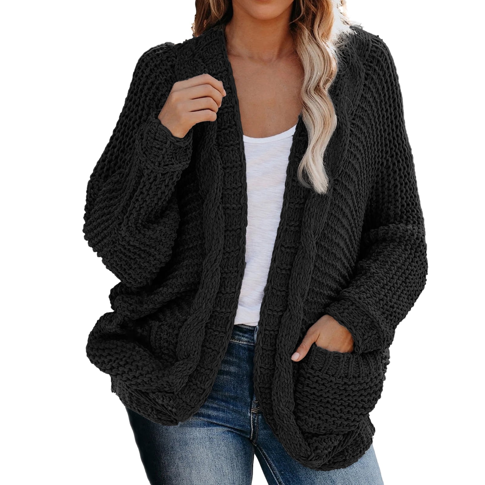 MEGAWHEELS Open Front Cardigan Sweaters 