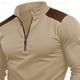 thumbnail image 5 of pstuiky camisas de hombre de manga larga, Sudadera con capucha informal para hombre con cuello alto y cremallera, color liso, manga larga, cuello alto top de hombre xxl, 5 of 5