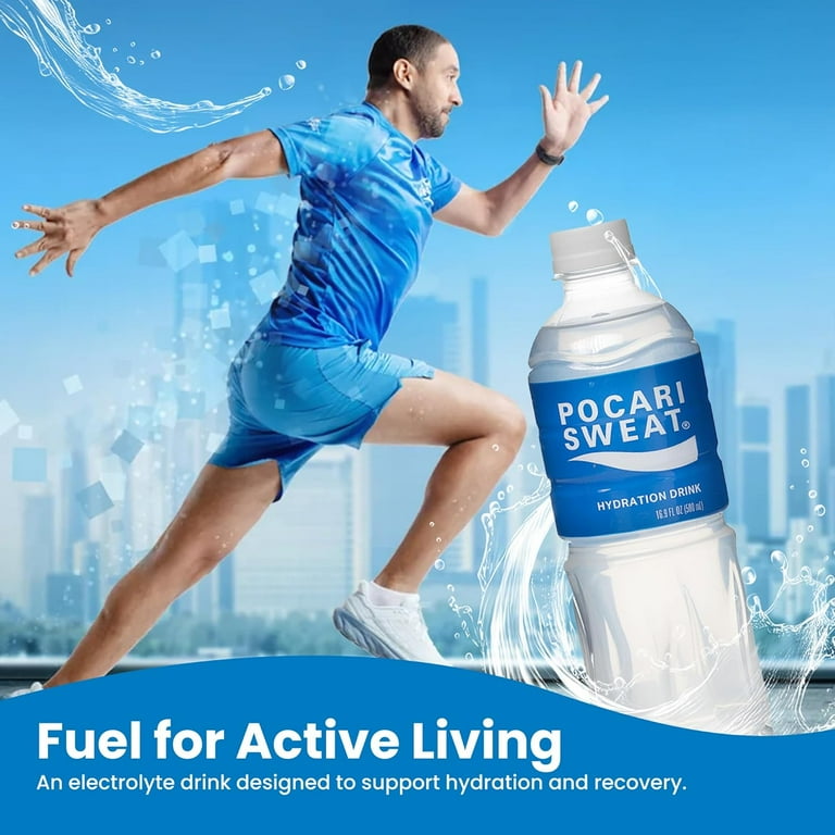 POCARI SWEAT Ion Sports Drink, Hydration Electrolytes, 16.9oz PET