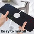 thumbnail image 6 of Sikiie Modern Hexagonal Neon Grid Splash Guard for Sink Faucet-1 PC Super Absorbent Fast Drying Mat Sink Gadgets-Splash Guard for Kitchen, Sink Mat, 6 of 7