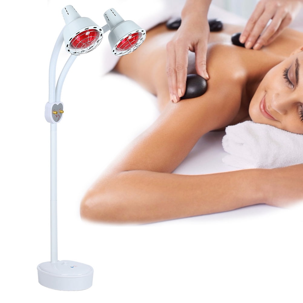 GLOGLOW Cold Relief, Double Adjustable Infrared Light Heating Therapy Floor Stand Beauty Treatment