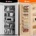 thumbnail image 5 of Delamu 8-Tier Over the Door Pantry Organizer, Heavy-Duty Metal Pantry Door Organizer with 8 Baskets, Hanging Storage Door Organization Kitchen Door Rack, White, 5 of 6