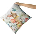 thumbnail image 3 of Spring Throw Pillow Covers - Watercolor Bunny in Flowers Cotton Pillow Cases Decorative for Easter Rabbit Decor Couch Sofa Bedroom Living Room 18x18 Inch Set of 2, 3 of 6