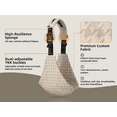 thumbnail image 6 of Lujifo Baby Sling Carrier, Adjustable Toddler Sling, Khaki Houndstooth, One Size, 6 of 12